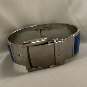 Michael Kors Blue Silver Tone Buckle Bracelet